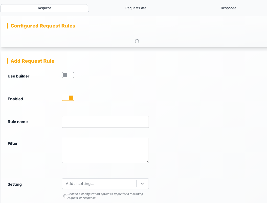 Rate limit rule builder with zone key choices and rate limit actions