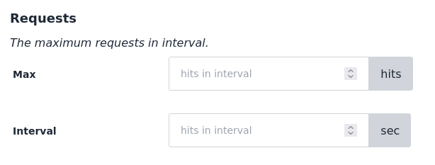 Rate limiting threshold configuration